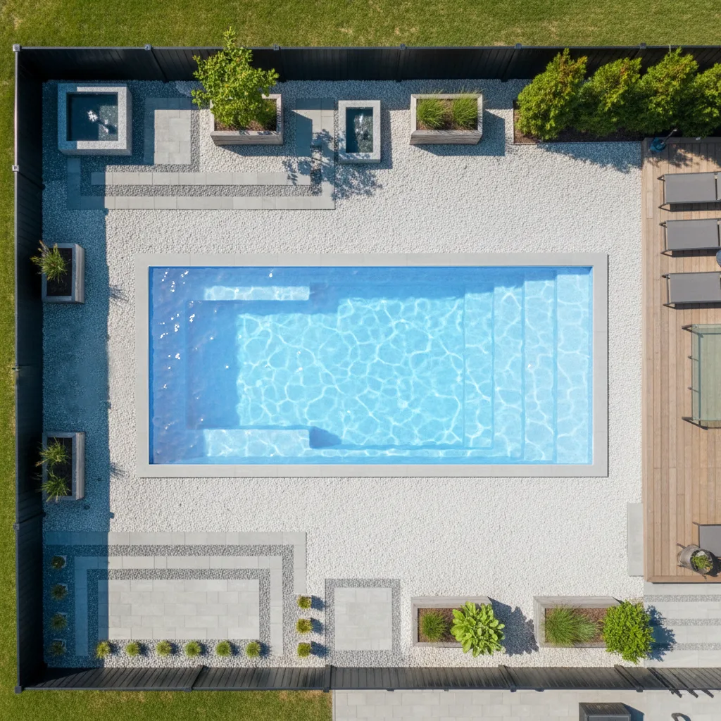 ARIA compact fiberglass pool model for GTA backyard planning