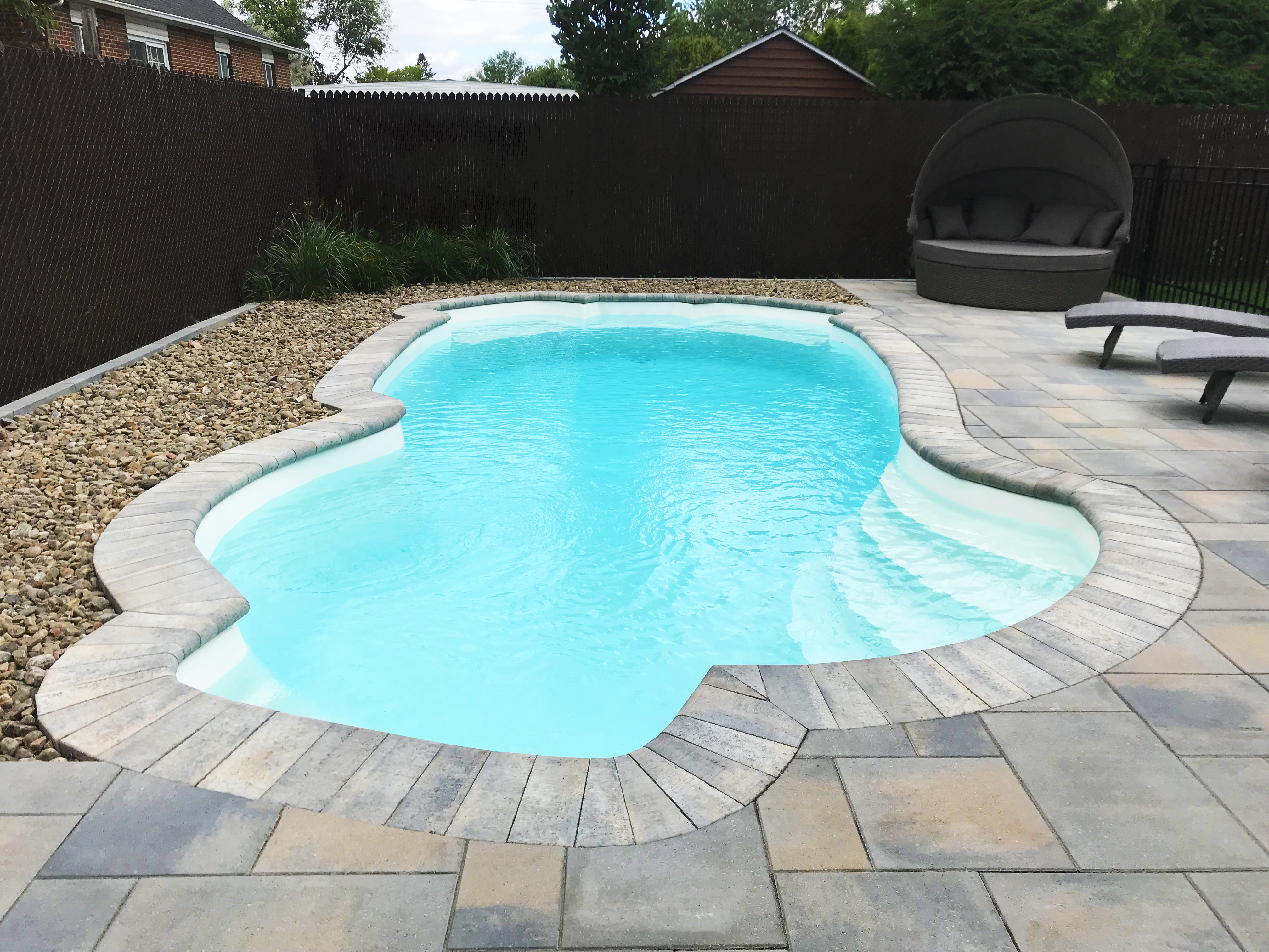Finished KAPPA freeform fiberglass pool